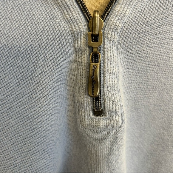 Tommy Bahama Men’s Light Blue Quarter Zip Pullover Sweater Size XL Cotton - Picture 2 of 6